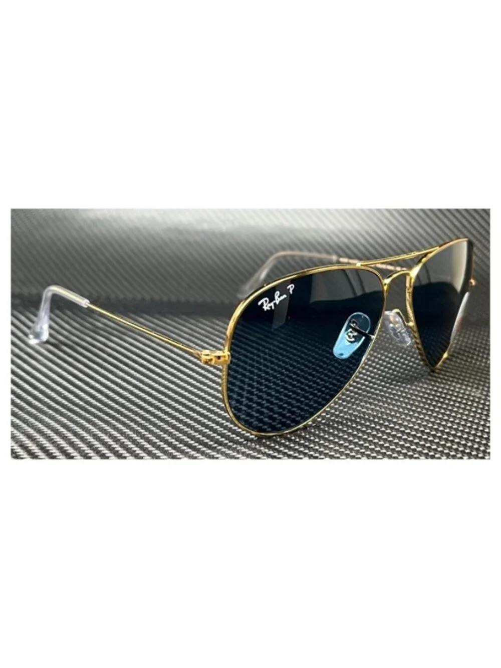 New Ray Ban Men  Gold Sunglasses  55- 14- 135